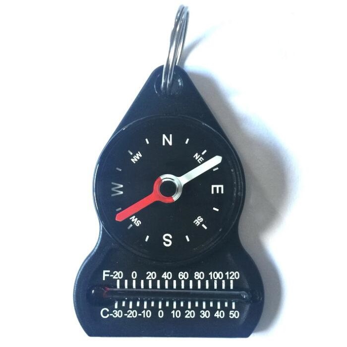 Combo Compass Thermometer Keychain_Giftarget Inc