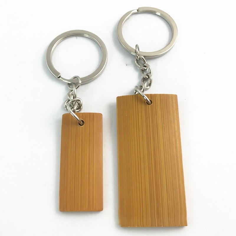 Rectangular Bamboo Keychain_Giftarget Inc