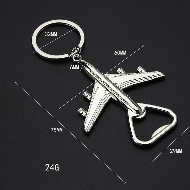 Metal Bottle Opener Plane Keychain_Giftarget Inc