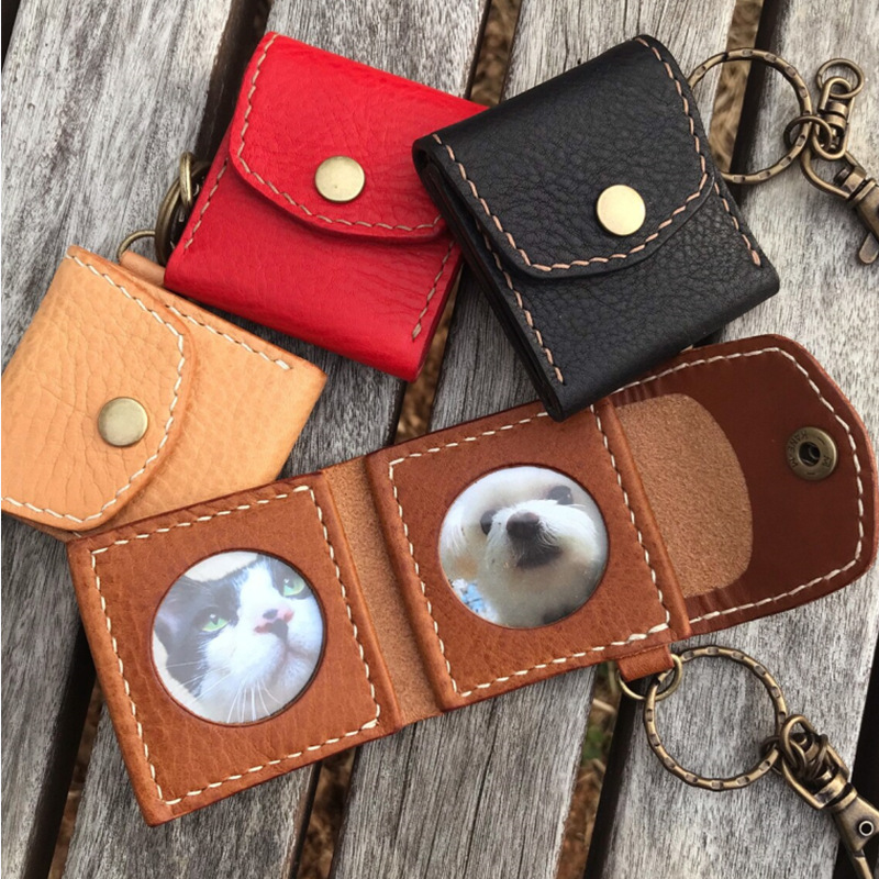 Fold Leather Photo Frame Keychain_Giftarget Inc