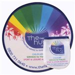 Full color sublimation fold up flying disc w/ pouch