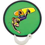Full Color Fold Up Frisbee Fan w/ Handle