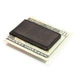 Wide Magnetic Leatherette Money Clip