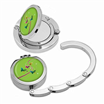Foldable Round Bag Purse Hanger w/ Mirror