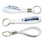 Screen Printed Silicone Wristband Keychain