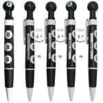 Black 8 Billiard Ball Message Pen
