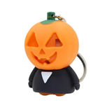 Pumpkin Monster LED Sound Keychain