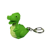 Green Dinosaur LED Sound Keychain