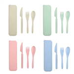 3 Pieces Wheat Straw Cutlery Utensil Set