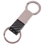 Clip On Metal Leather Keychain