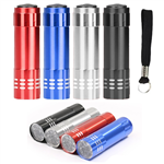 Aluminum 9 LED Flashlight w/ Strap